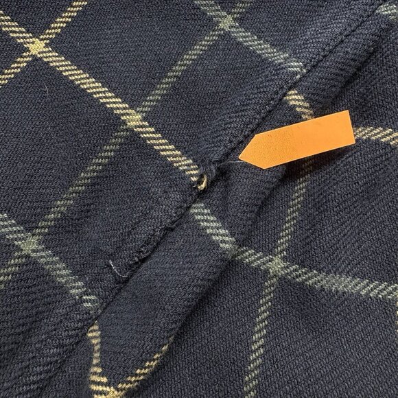 EDDIE BAUER Men Flannel Shacket Shirt Sz L Blue Checker Outdoors Versatile 30-4 - Picture 8 of 9